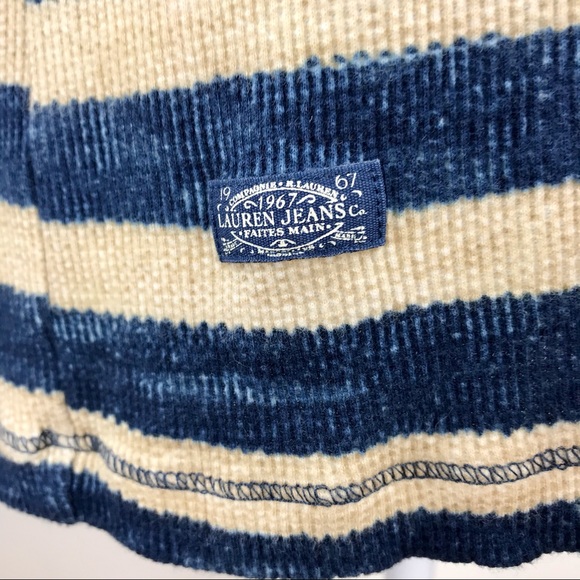 Ralph Lauren Lace-Up Ribbed Long-Sleeve Henley-Style Shirt Top Size XL NEW - Picture 8 of 10